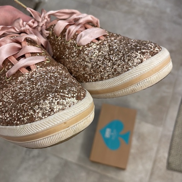 Keds for Kate Spade Rose Gold Glitter Sneakers Shoes size 6 - Picture 4 of 6